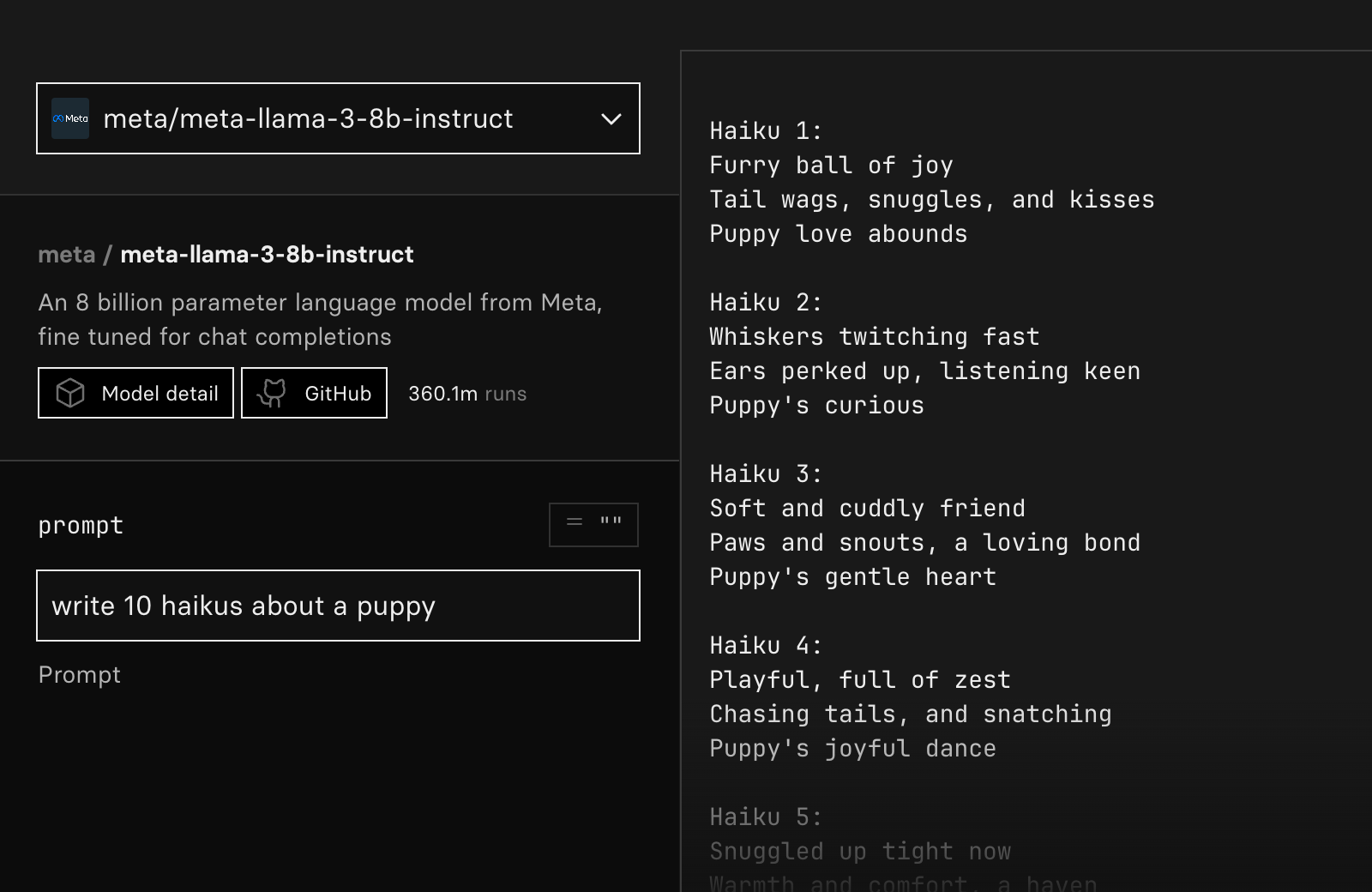 A screenshot of the playground